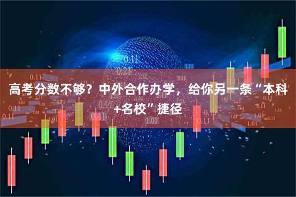 高考分数不够？中外合作办学，给你另一条“本科+名校”捷径